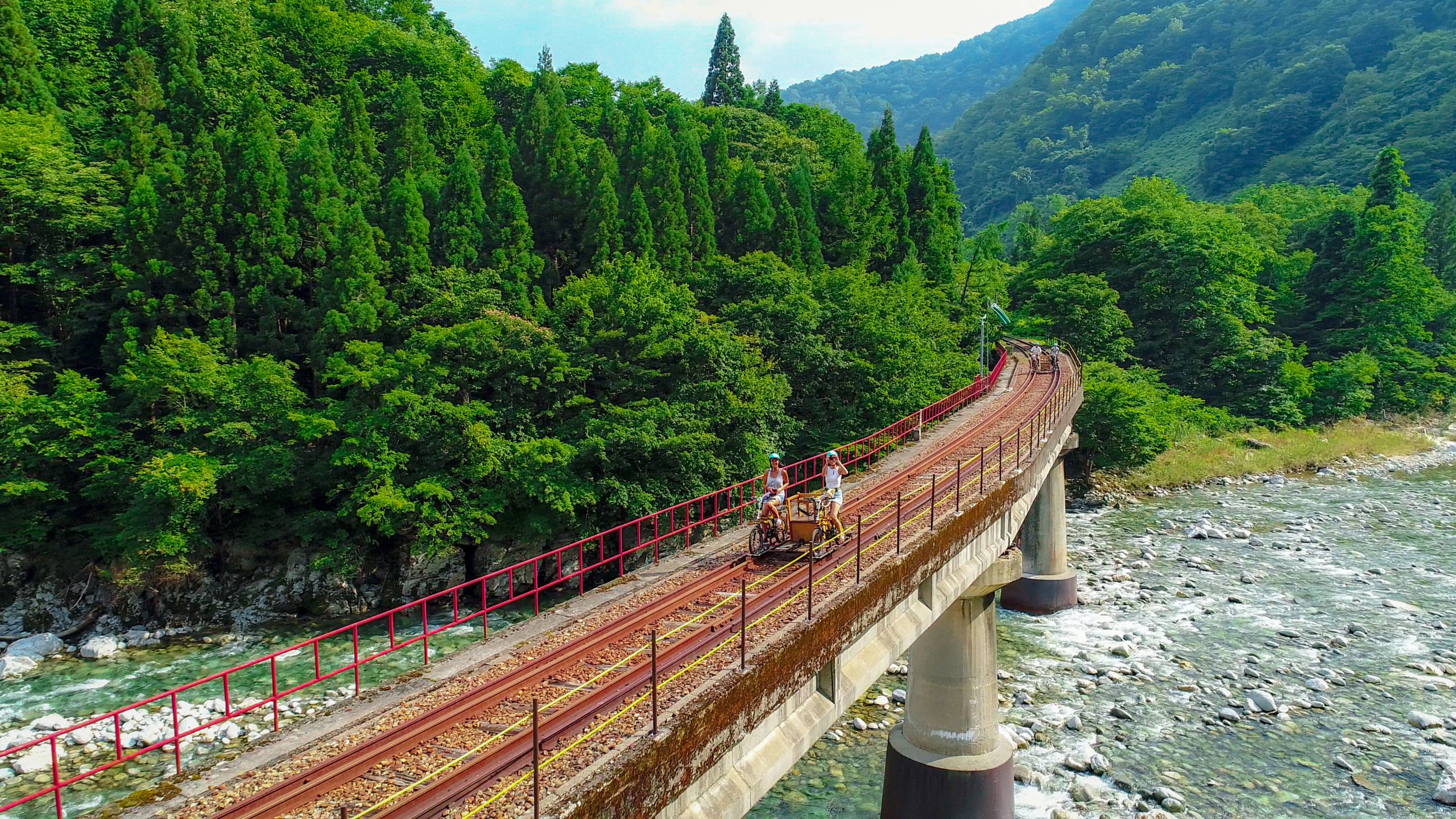 敷かれたレールの上を走る！レールマウンテンバイクGattan Go!! | 飛騨